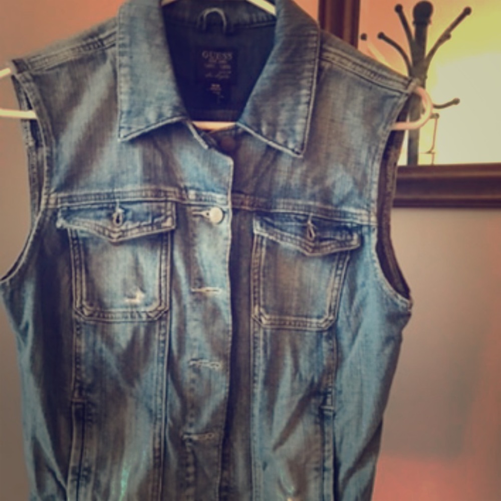 NWT GUESS denim vest